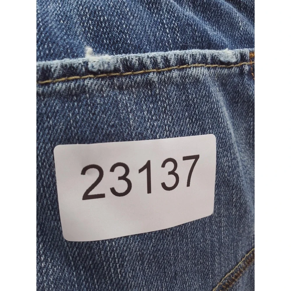 American Eagle Jeans Mens 34x34 Blue Relaxed Straight Distressed Denim Pants